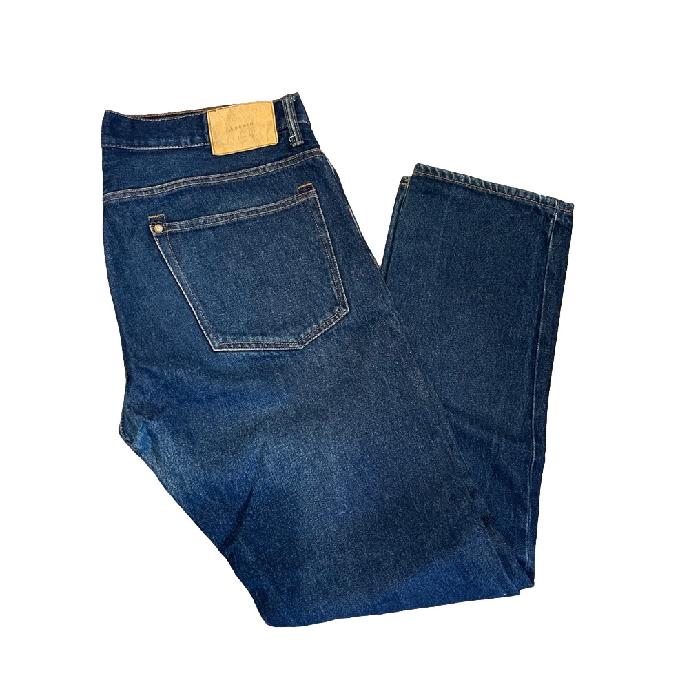 Straight fit dark denim jeans size 34